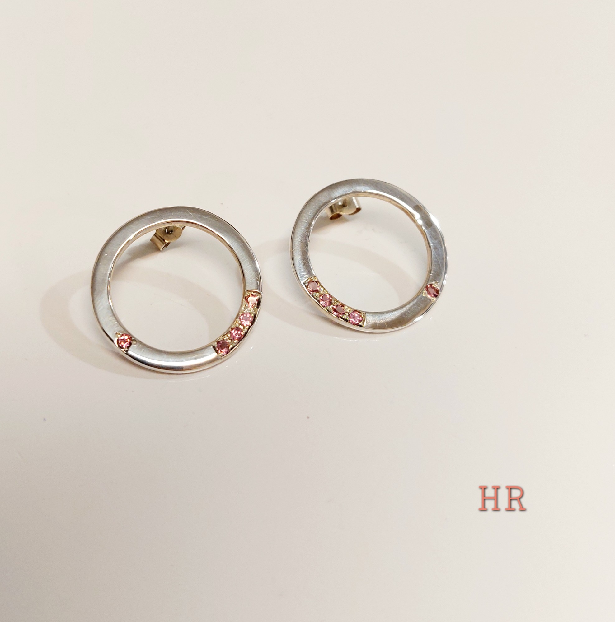 Boucles d’oreilles en argent et tourmalines